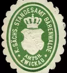 Siegelmarke_K&ouml;niglich_S&auml;chsisches_Standesamt_B&auml;renwalde_-_Amtshauptmannschaft_Zwickau_W0252846