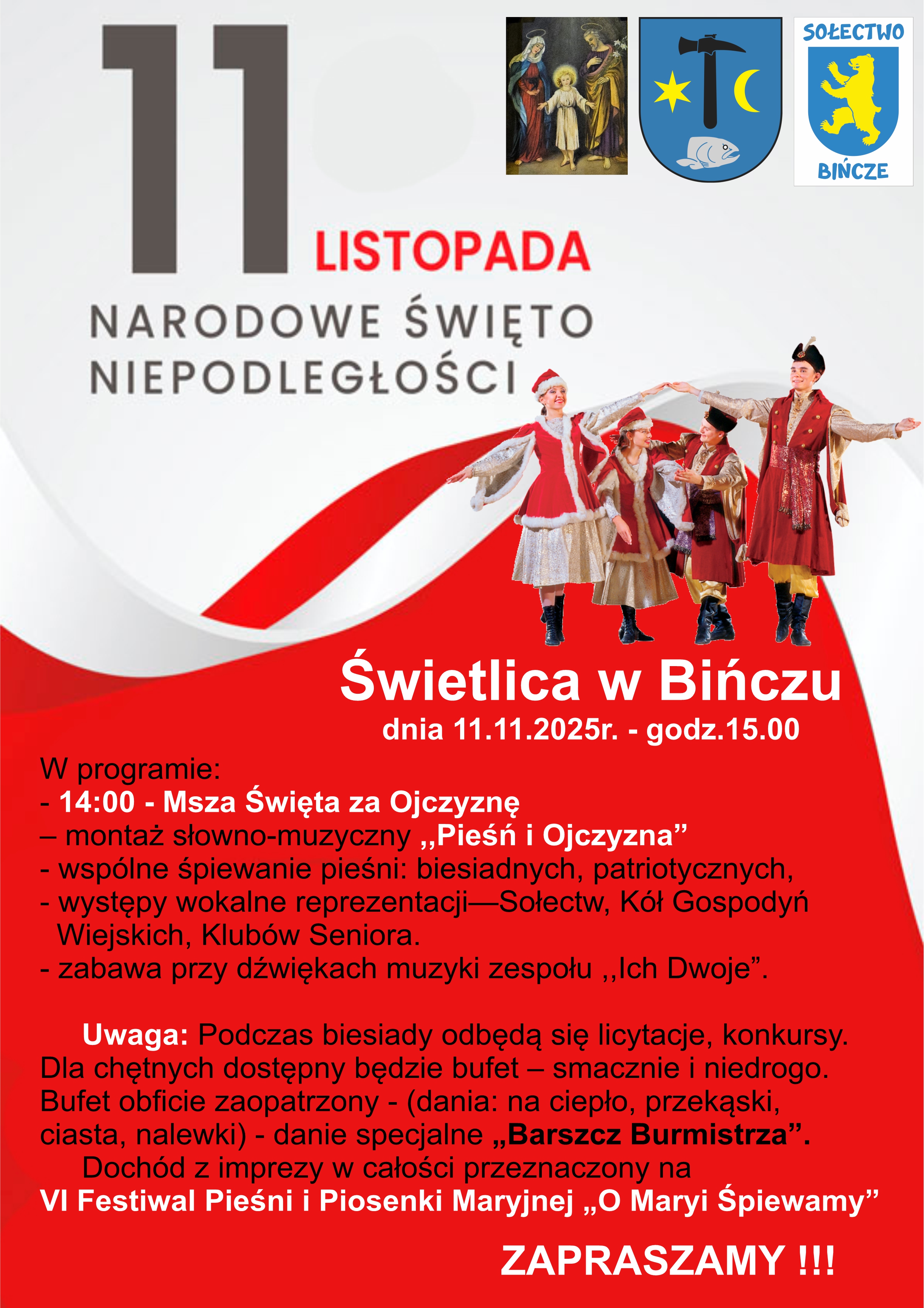 OBCHODY ŚWIĘTA NIEPODLEGŁOŚCI 11 LISTOPADA