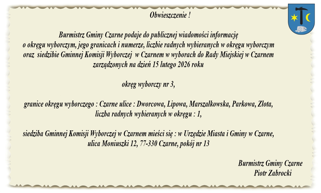 Obwieszczenie o&nbsp;okręgu wyborczym