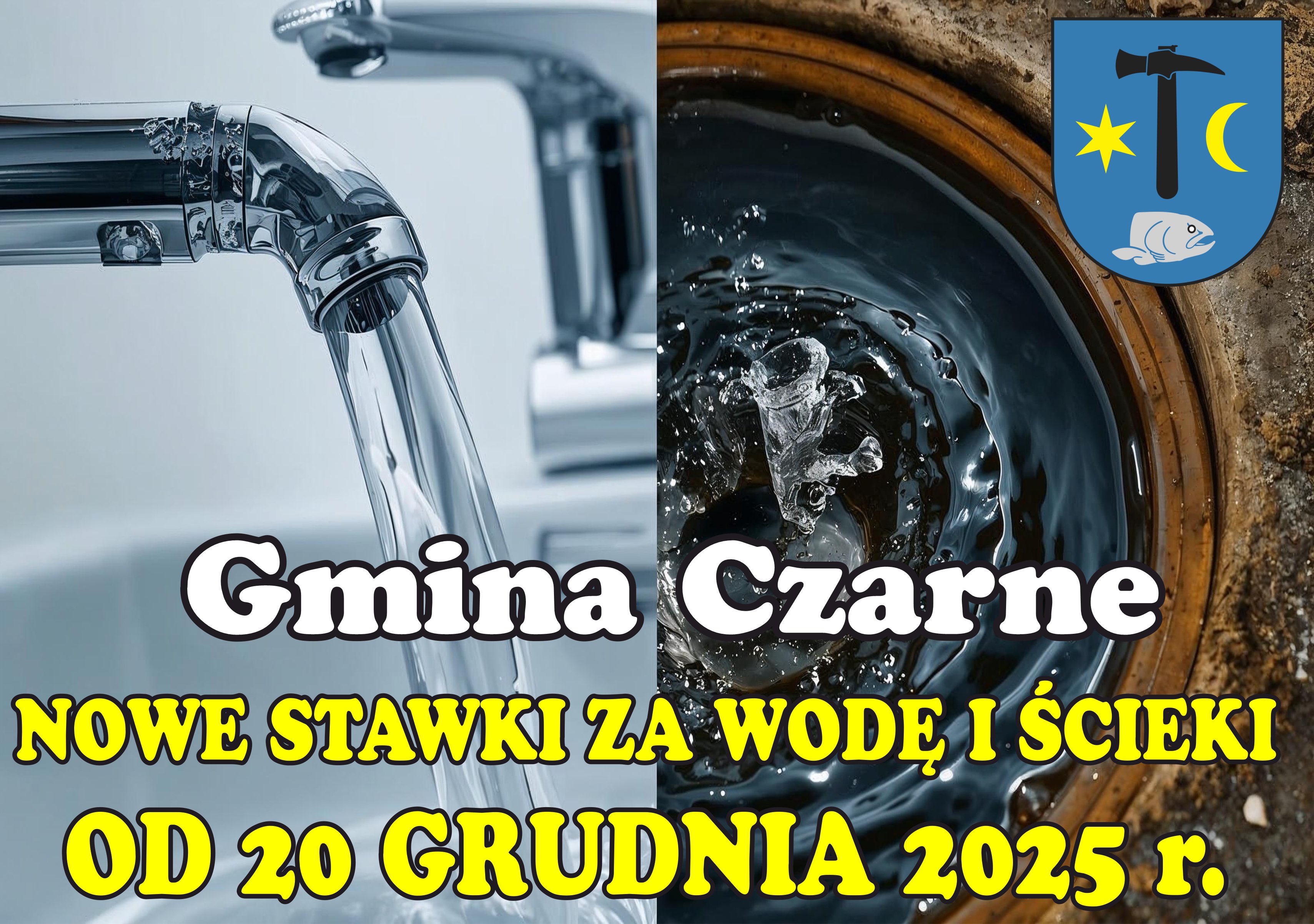 NOWE STAWKI ZA WODĘ I ŚCIEKI OD 20 GRUDNIA 2025 r.