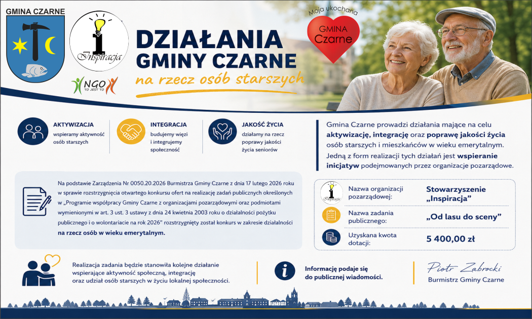 Informacja  o&nbsp;działaniach Gminy Czarne na&nbsp;rzecz os&oacute;b starszych 