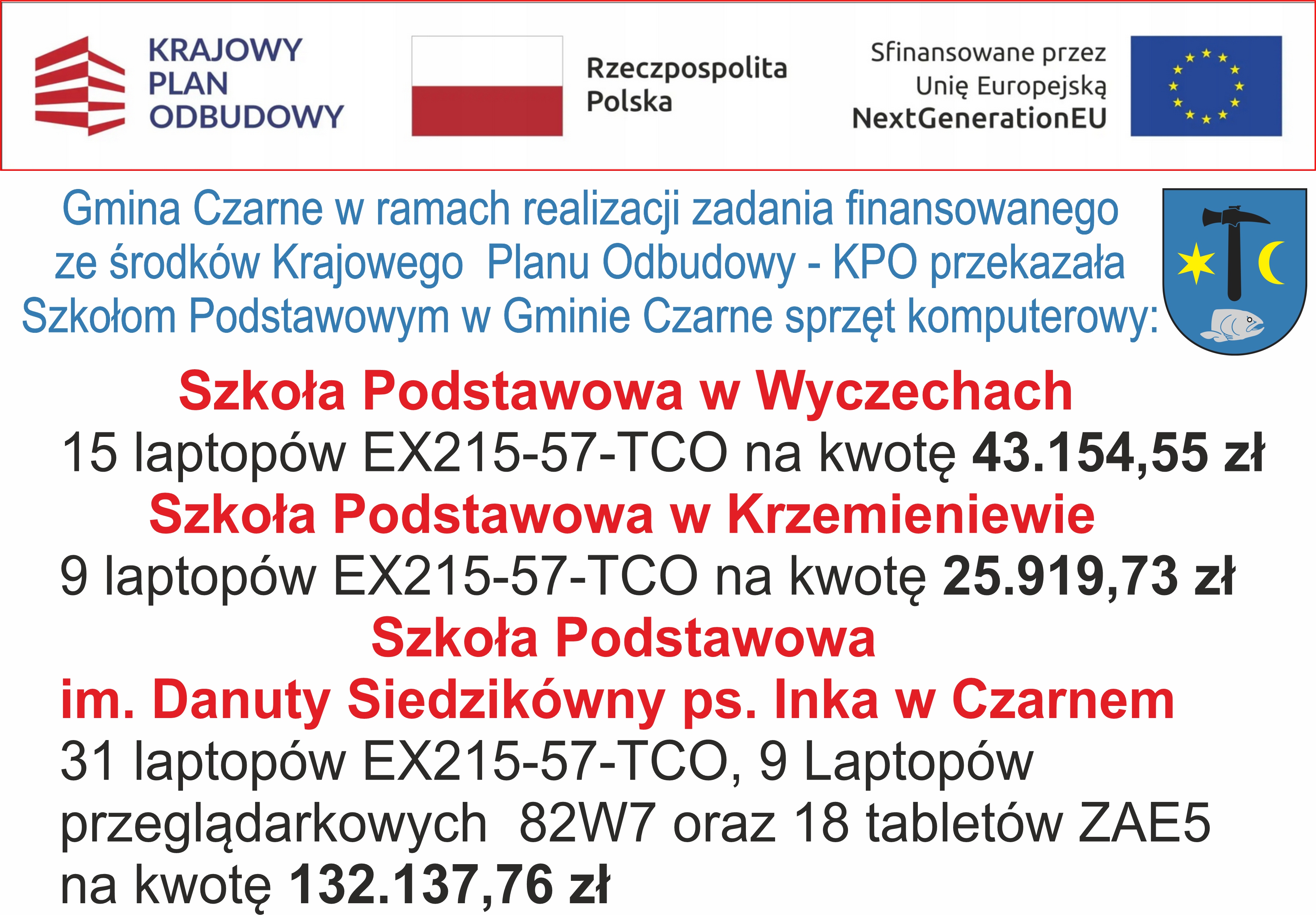 Sprzęt komputerowy dla Szk&oacute;ł w&nbsp;ramach KPO