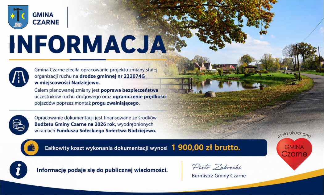 Opracowanie projektu zmiany stałej organizacji ruchu w&nbsp;Nadziejewie