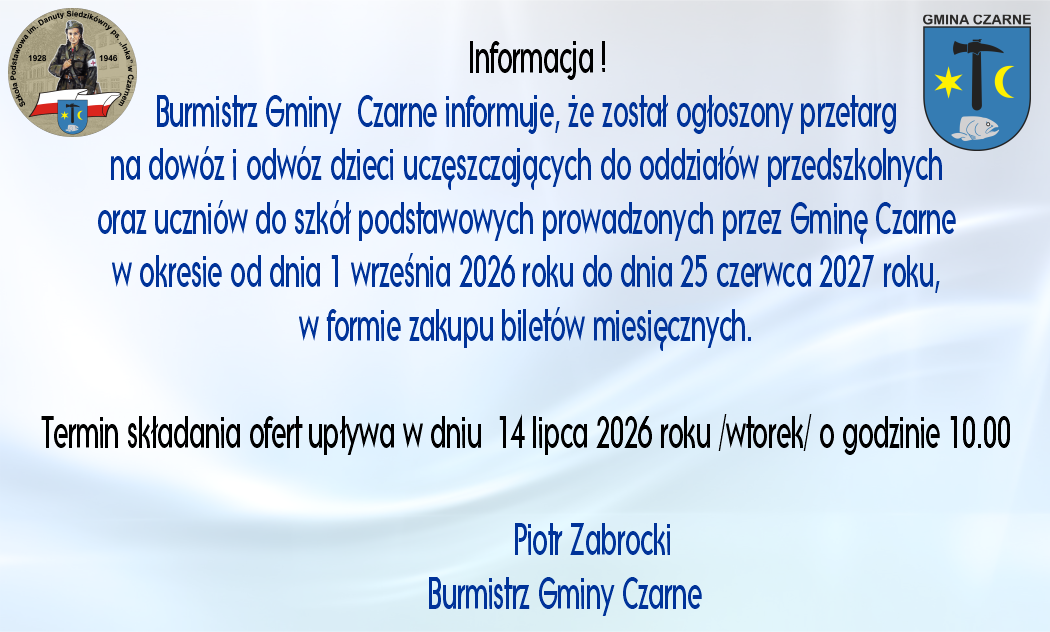 Przetarg na&nbsp;dow&oacute;z dzieci do szk&oacute;ł