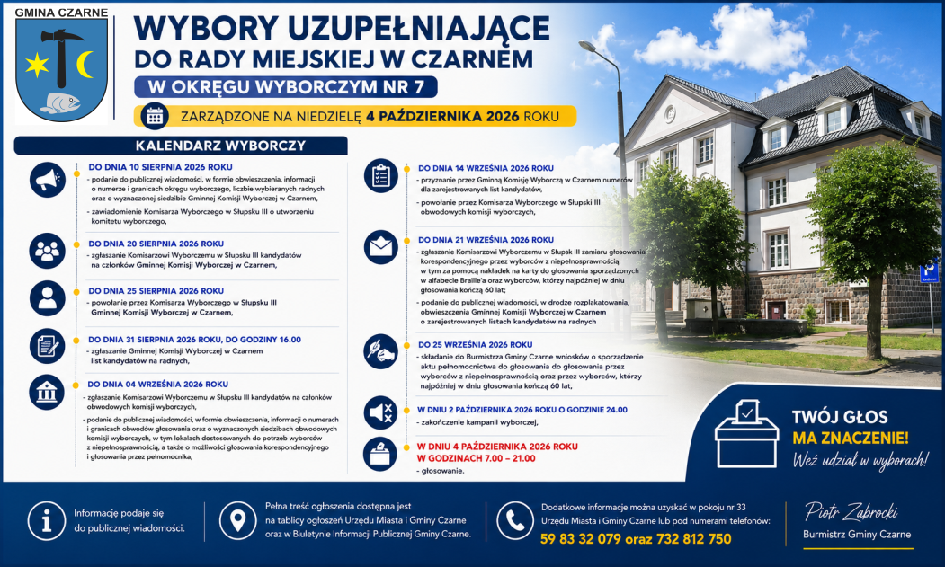 Wybory uzupełniające do Rady Miejskiej w&nbsp;Czarnem w&nbsp;okręgu wyborczym nr 7 
