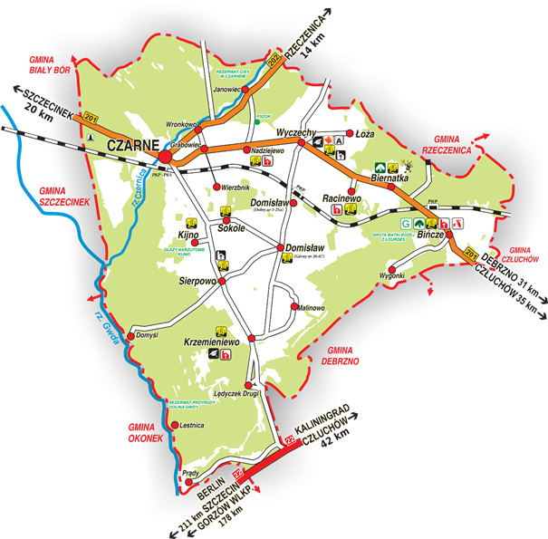 mapa Gminy Czarne