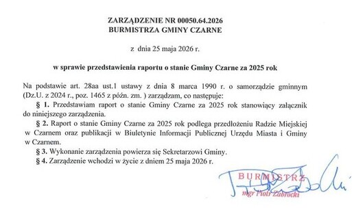 Raport o stanie Gminy Czarne