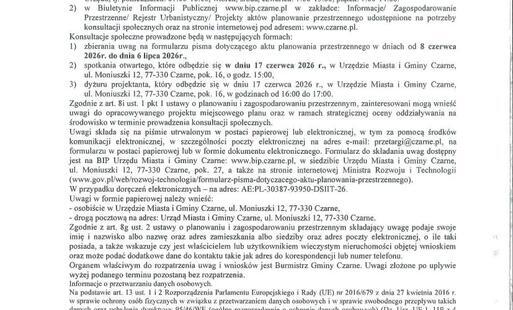 KONSULTACJE SPOŁECZNE – MIEJSCOWY PLAN ZAGOSPODAROWANIA PRZESTRZENNEGO